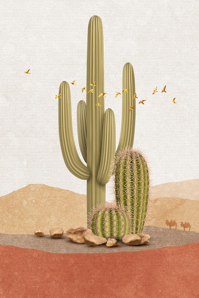 Desert Dreamin Wall Art Canvas Sun Moon Cactus Scenes 6 Different Sizes Available In Three Different Styles Bohemian Decor Paintings Prints Posters Wall Art Picture Home Decoration Unframed