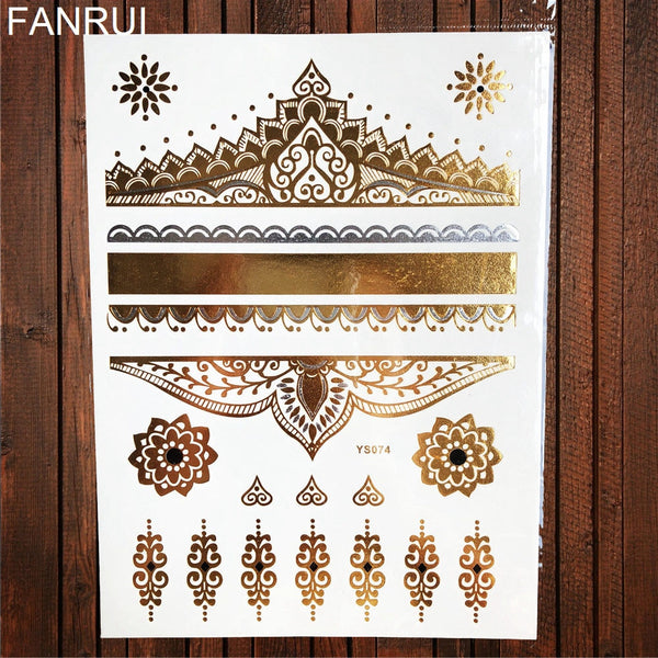 Gypsy Wanderer Gold & Silver Metallic Temporary Tattoos Live Love Wander Lotus Flowers Elephant Armbands Butterflies Feathers Hamsa Isis Ankh Arrows Dreamcatcher Sea Turtle So Many Designs To Choose From Flash Tattoos