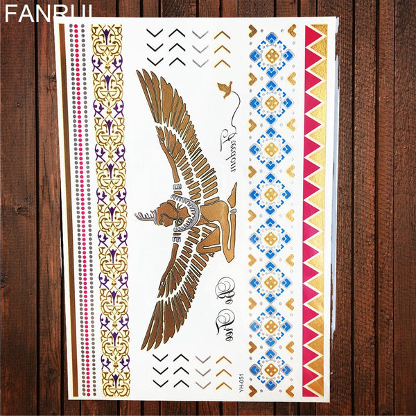 Gypsy Wanderer Gold & Silver Metallic Temporary Tattoos Live Love Wander Lotus Flowers Elephant Armbands Butterflies Feathers Hamsa Isis Ankh Arrows Dreamcatcher Sea Turtle So Many Designs To Choose From Flash Tattoos
