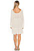 Jen's Pirate Booty "Afterlife" Dress Size XS Ivory Off White Gauze Long Puffed Poet Sleeves Lace Up Bust Ruffle Hem