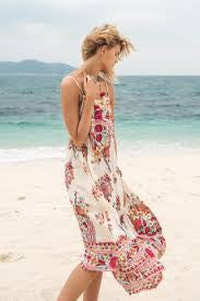 Red White Bohemian Dress