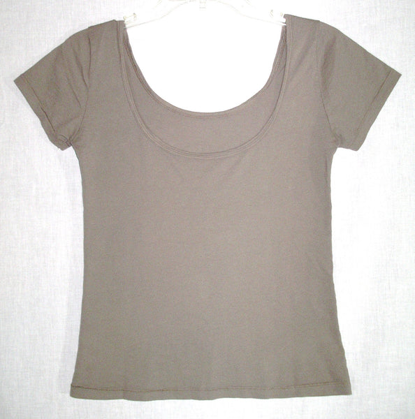 Sleep With You In The Desert Graphic Ballet Neck T Shirt Light Taupe Brown Low Cut Back Baby Tee Cactus Free Spirit Small Medium Or Large