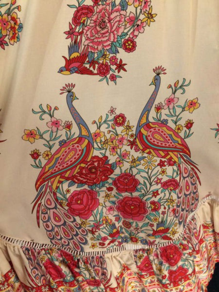 Peacock Print Dress