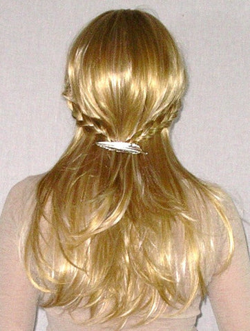 Silver Feather Barrette