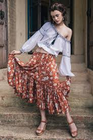 Brown Maxi Skirt