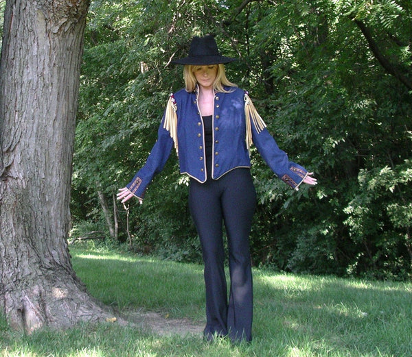 Jean Jacket Leather Fringe