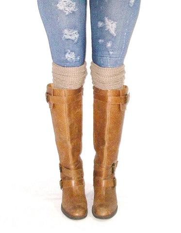 Light Brown Over The Knee Socks