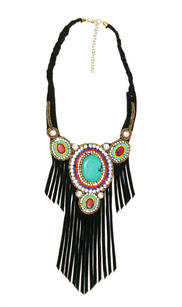 Leather Turquoise Necklace