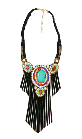 Leather Turquoise Necklace