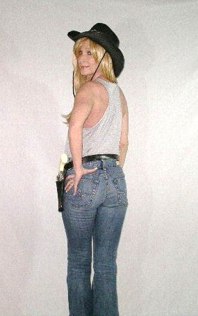 I'm Your Huckleberry Ladies Graphic Tank Top Gray Or Black Size Large Say When! Tombstone T Shirt Tee