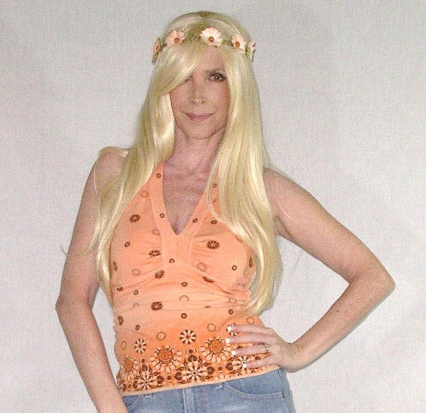 Peach Daisy Headband
