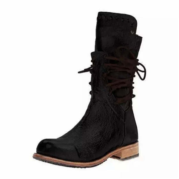 Black Mid Calf Boots