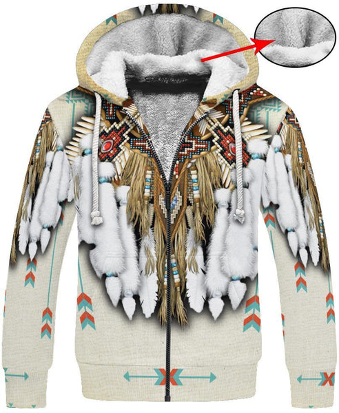 Mens 3D Feathers Hoodie