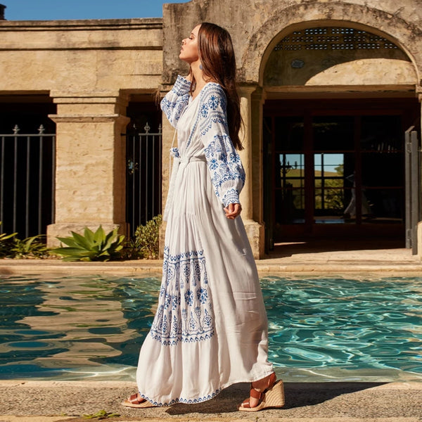 Embroidery Maxi Dress