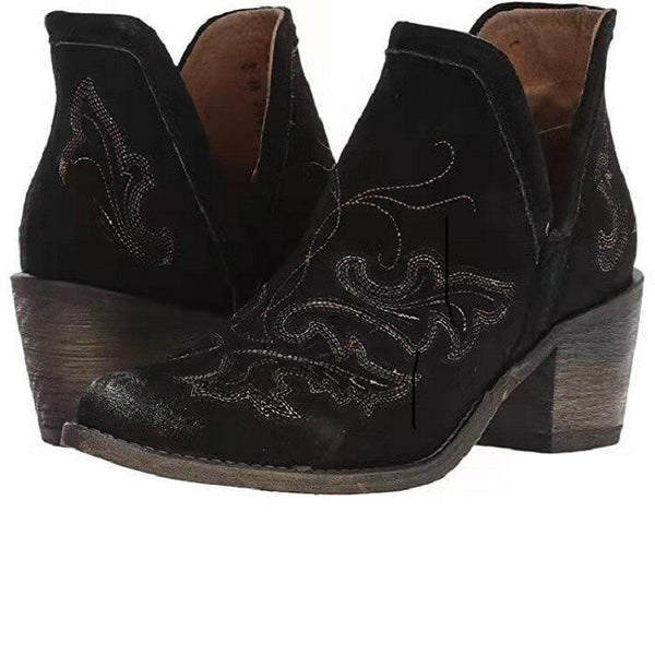 Ladies Black Cowboy Booties