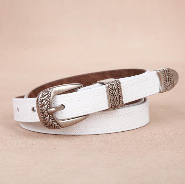 White Western Belt