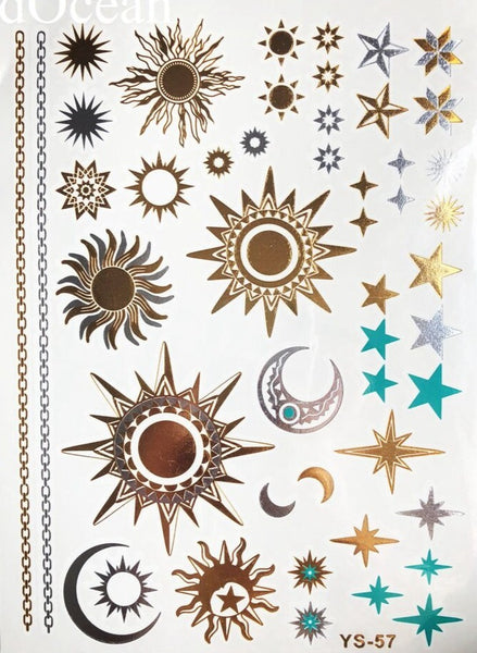 Celestial Metallic Tattoos
