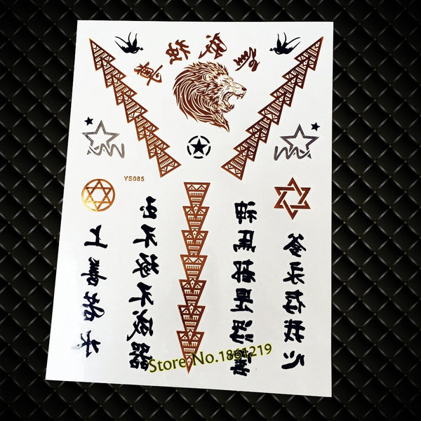 Mystic Tattoos Metallic Temporary Tats In Celestal Gold Silver And Turquoise Sun Moon And Stars Mystical Sun Worship New Age Twilight