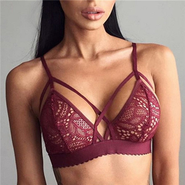 Burgundy Lace Bralette