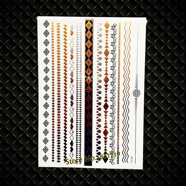 Mystic Tattoos Metallic Temporary Tats In Celestal Gold Silver And Turquoise Sun Moon And Stars Mystical Sun Worship New Age Twilight