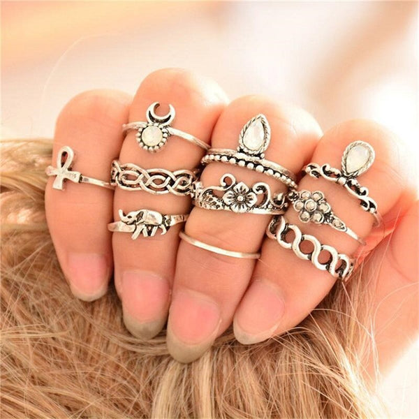 Boho Ring Set