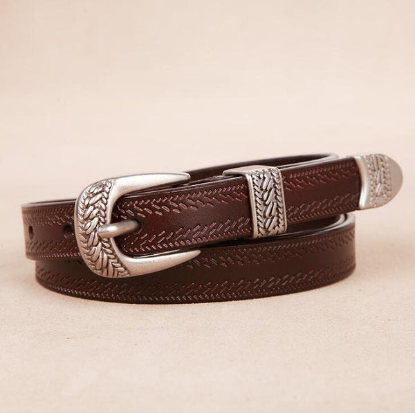 Dark Brown Leather Belt