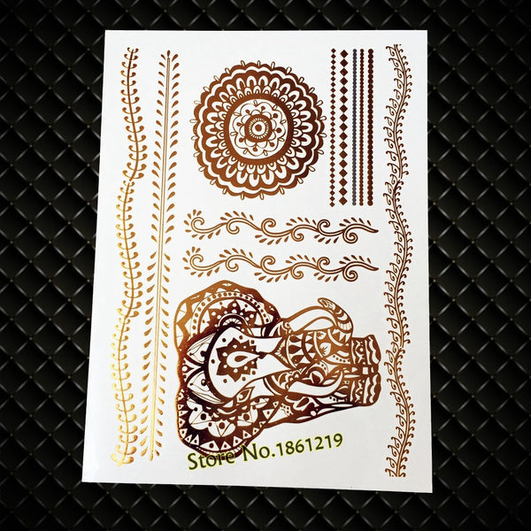 Mystic Tattoos Metallic Temporary Tats In Celestal Gold Silver And Turquoise Sun Moon And Stars Mystical Sun Worship New Age Twilight