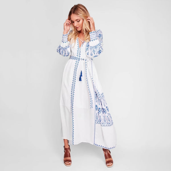 Embroidered Maxi Dress