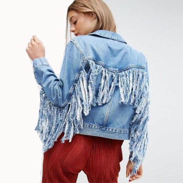 Fringed Jean Jacket