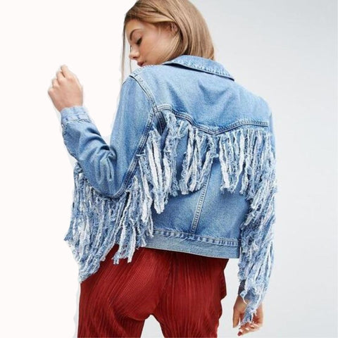 Fringed Jean Jacket