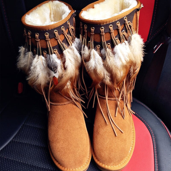 Suede Fleece Lined Boots