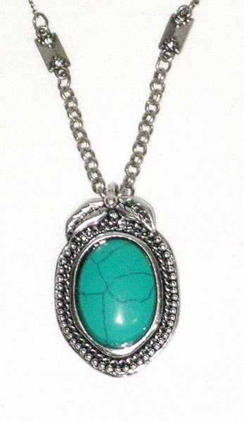 Oval Turquoise Necklace