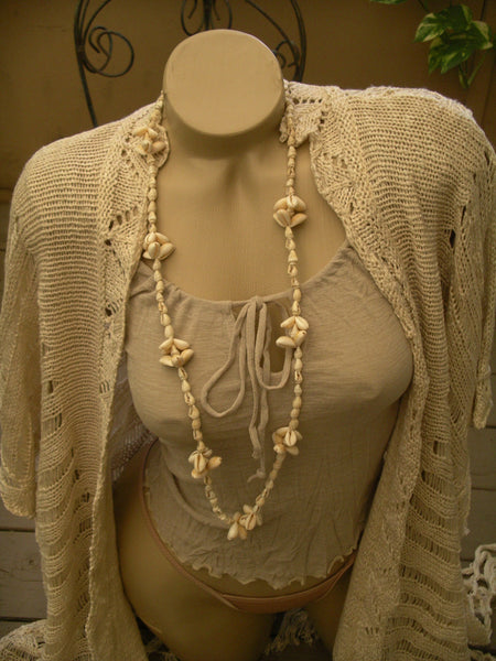 Assorted Cowrie Shell And Conch Seashells Necklaces Seven Styles - You Choose - Bohemian Boho Beach