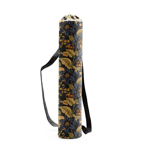 Navy Flowers Yoga Mat Bag