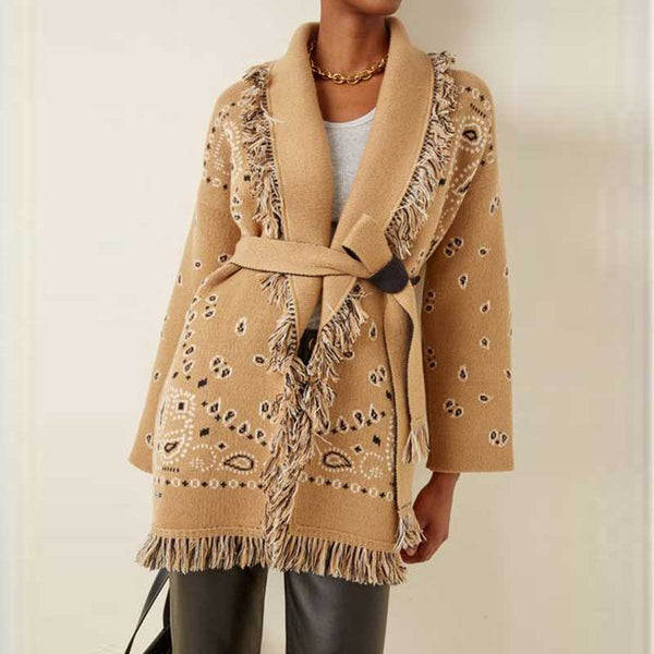 Tan Cashmere Cardigan