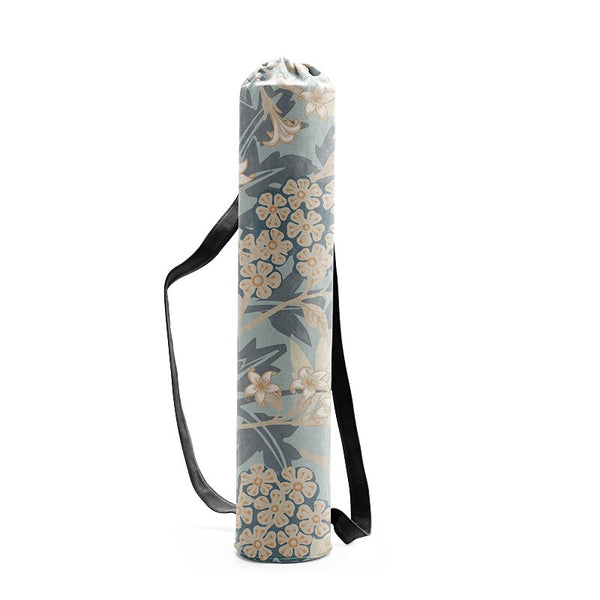 White Flowers Yoga Mat Bag