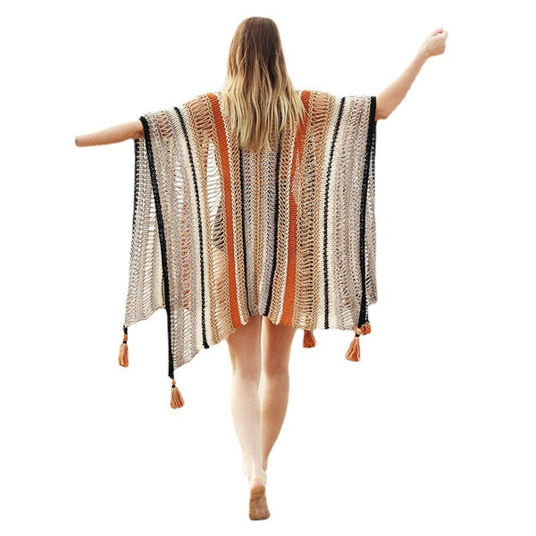 Poncho With Tassels