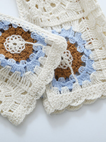 Long Sleeve Granny Square Top