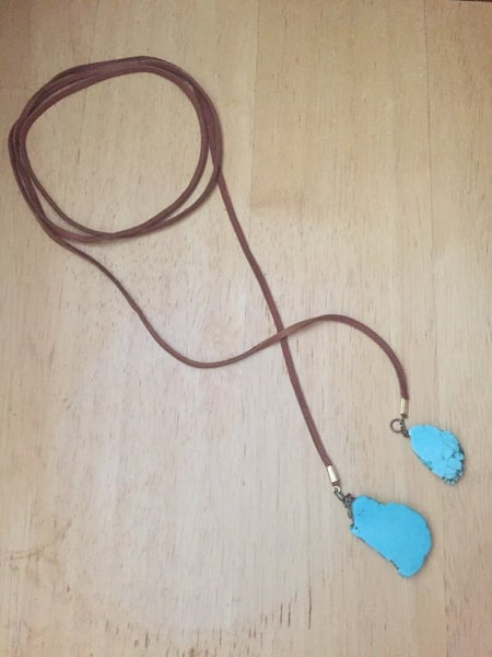 Leather Turquoise Necklace