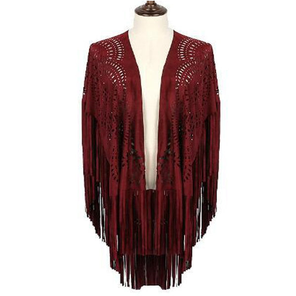 Burgundy Poncho