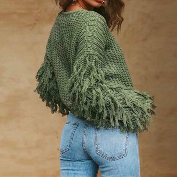 Tassel Sleeves Sweater