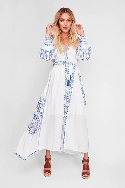 Long Sleeve Boho Maxi Dress