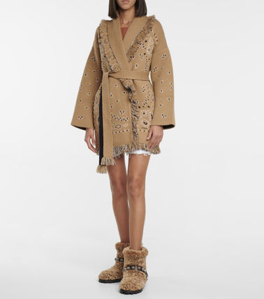 Tan Paisleys Sweater Coat
