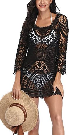 Black Handmade Crochet Dress