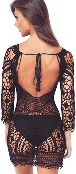 Black Crochet Dress
