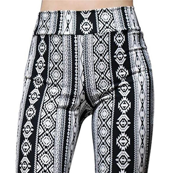 Black White Aztec Pants