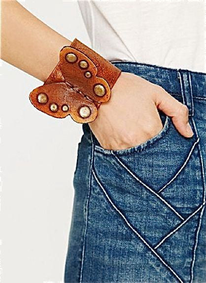 Leather Butterfly Bracelet