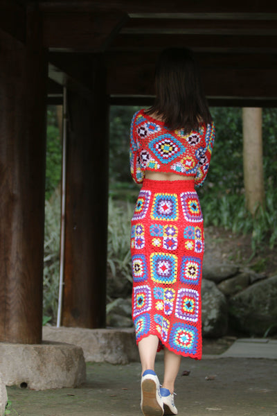 Granny Square Skirt Set