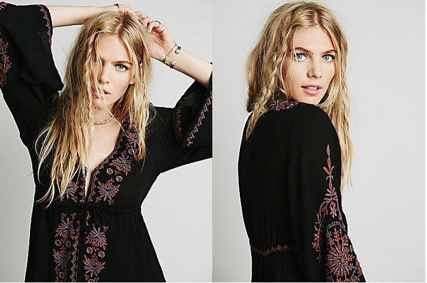 Embroidery Midi Dress