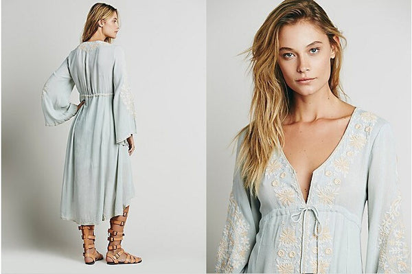 Light Blue Bohemian Dress